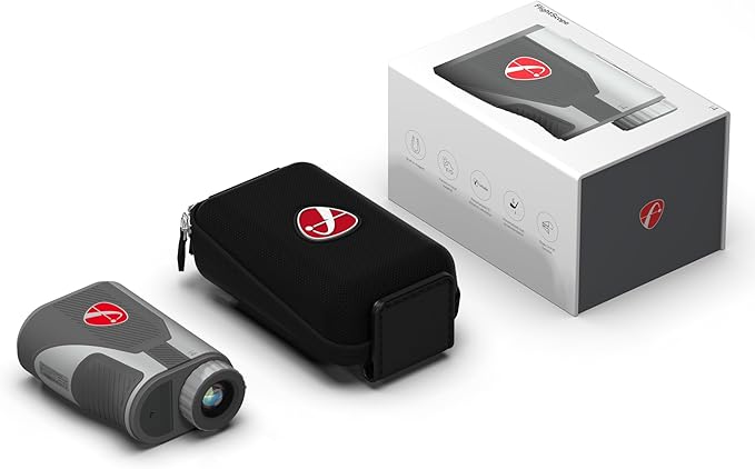 FlightScope i4 Golf Rangefinder with 6X Magnification, 1,000 Yard Range, Built-in Magnet | Combines GPS, Local Conditions, Slope and your Swing Data for Personalized Smart Gapping Club Recommendations