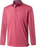 Mens Polo Shirts Short and Long Sleeve Casual Solid Stylish Dry Fit Performance Designed Collared Golf Polo Shirts for Men