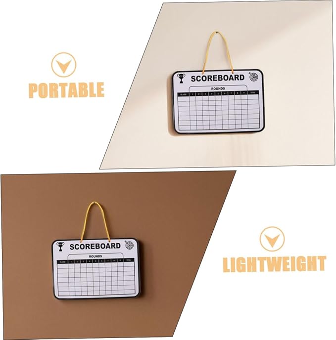 VICASKY 2pcs Boys and Scoreboard Double-Sided Dry Erase Board for Score Tracking Lightweight and Portable Golf Training Tool for Indoor and Outdoor Use