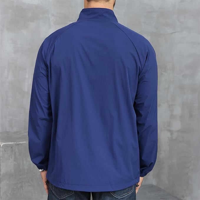 Opomelo Men's Athletic Quarter Zip Pullover Golf Hiking Running Lightweight Jacket Workout Sweatshirt With Pocket