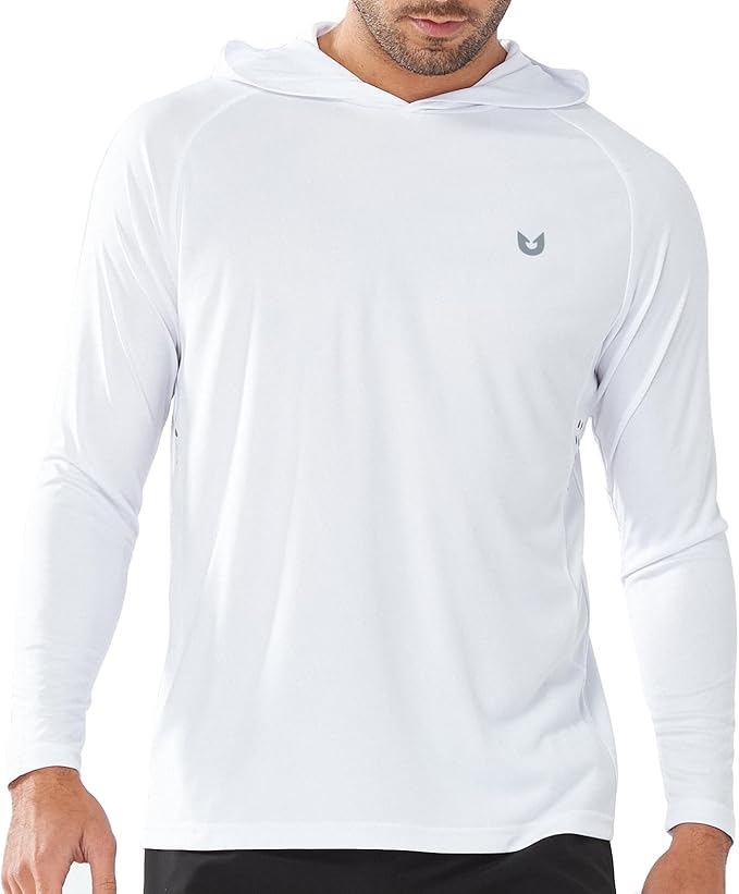 NORTHYARD Men's UPF 50+ Hoodie Shirts Long Sleeve Sun Protection Fishing Swim Beach UV SPF Rash Guard Quick Dry Lightweight
