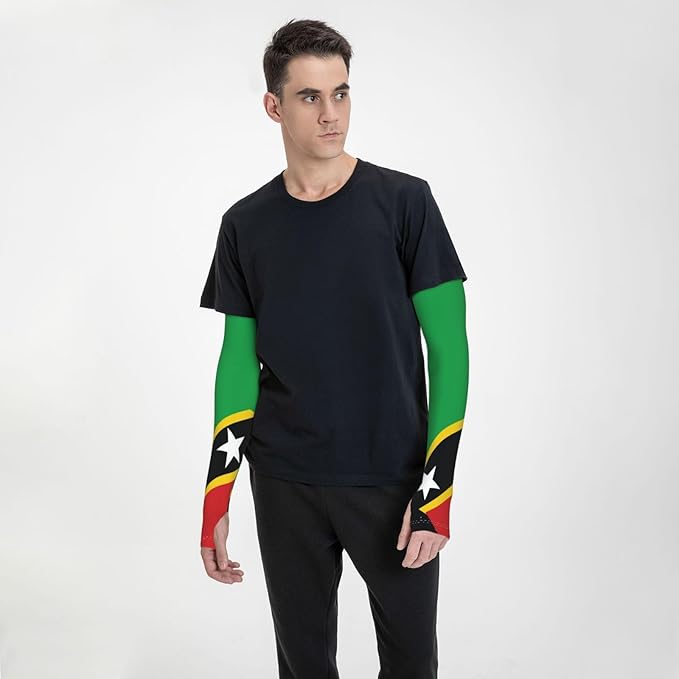 Cute Flag Arm Sleeves Cooling Sun Protection Sports Flag Sleeves for Men Women