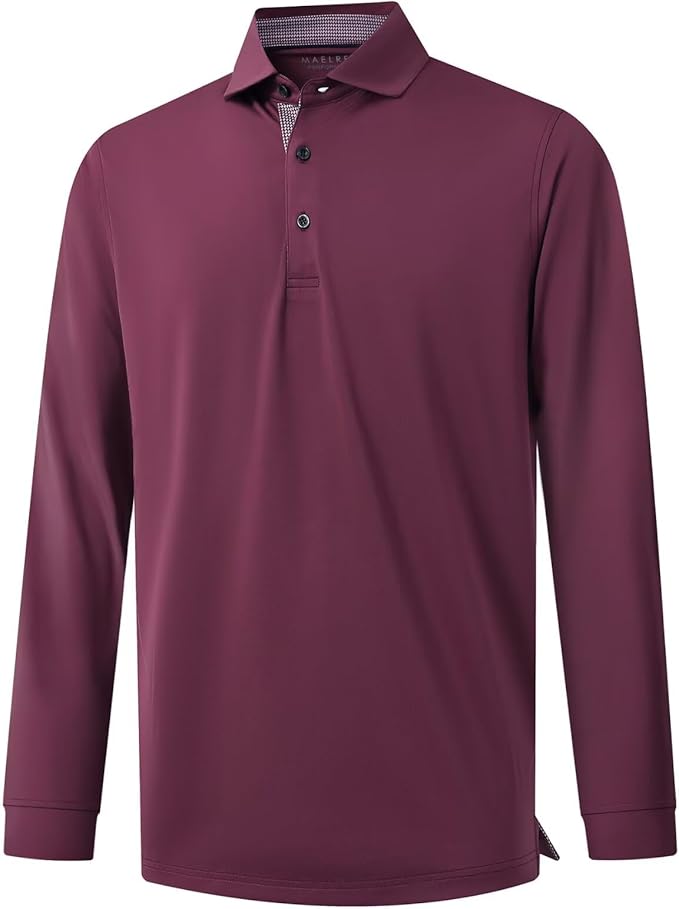 Mens Polo Shirts Short and Long Sleeve Casual Solid Stylish Dry Fit Performance Designed Collared Golf Polo Shirts for Men
