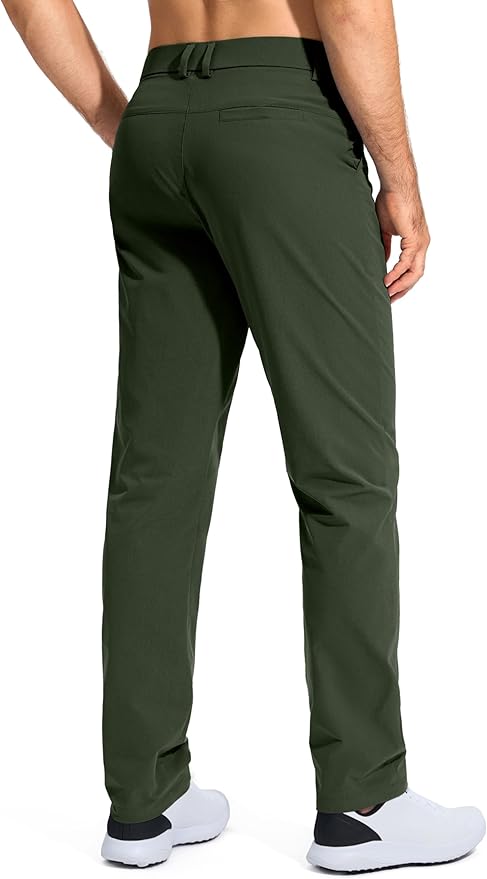 Pudolla Men's Golf Pants Stretch Work Dress Comfy Pants 30"/32"/34" Lightweight Quick Dry Casual Slacks Trousers with Pockets
