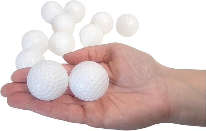 Golf Balls for Kids - Pack (Standard 1.5" Size) Hollow Plastic Practice Ball for Indoor Training, Golf Theme Decoration, Cupcake Toppers, Kids Play, Sports Birthday Party Favors and More