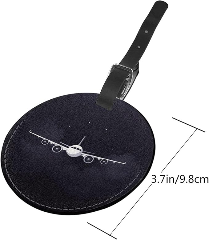 Airplane Pilot Plane Luggage Tags for Suitcases, Pu Leather Baggage Tags Identifiers for Travel, Name Id Label for Baggage Bag Women Men