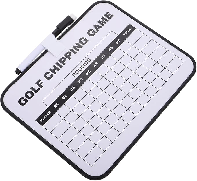 BESPORTBLE Golf Scoreboard Double-Sided Dry Erase Whiteboard for Accurate Score Tracking Portable Erasable Scoring Board for Men and Women Golfing Events