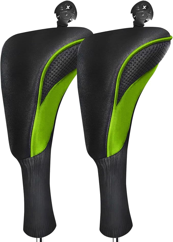 FINGER TEN Golf Club Head Covers for Hybrids Long Headcover Interchangeable Accessories for Ultimate Club Protection