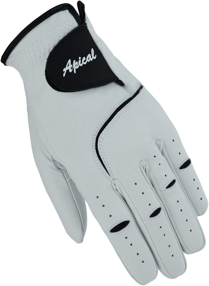 Apical Premium 100% Cabretta Leather Golf Glove for Men – Stable Grip, Soft Feel, Durable Fit – Left Hand Golf Glove for Right-Handed Golfers – Value 3 Pack (Regular Sizes)