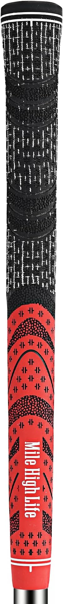 Mile High Life Golf Grips 13 Pack / 3 Pack - All-Weather Soft Rubber Golf Club Grips - High Shock Absorption, Enhanced Traction - Standard, Midsize & Jumbo Size (Core 0.58"-0.61")