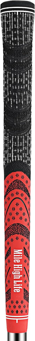 Mile High Life Golf Grips 13 Pack / 3 Pack - All-Weather Soft Rubber Golf Club Grips - High Shock Absorption, Enhanced Traction - Standard, Midsize & Jumbo Size (Core 0.58"-0.61")