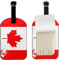 Canada Flag Luggage Tag for Suitcases,Home Country PU Leather Baggage Tags Bag Tags Travel Id Label for Luggage Women Men -1 Piece