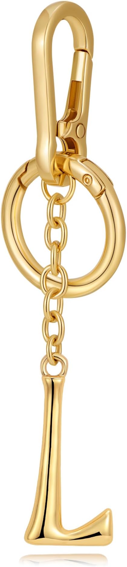 Gold Initial Keychain For Women Cute Bubble Letter Keychains Initial Bag Charm Personalized Keychain Accessories Gift