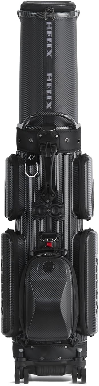 HELIX Hard Shell Golf Travel Bag with Wheels, 2-in-1 Travel Golf Case & Daily Cart Bag, Durable PC Material