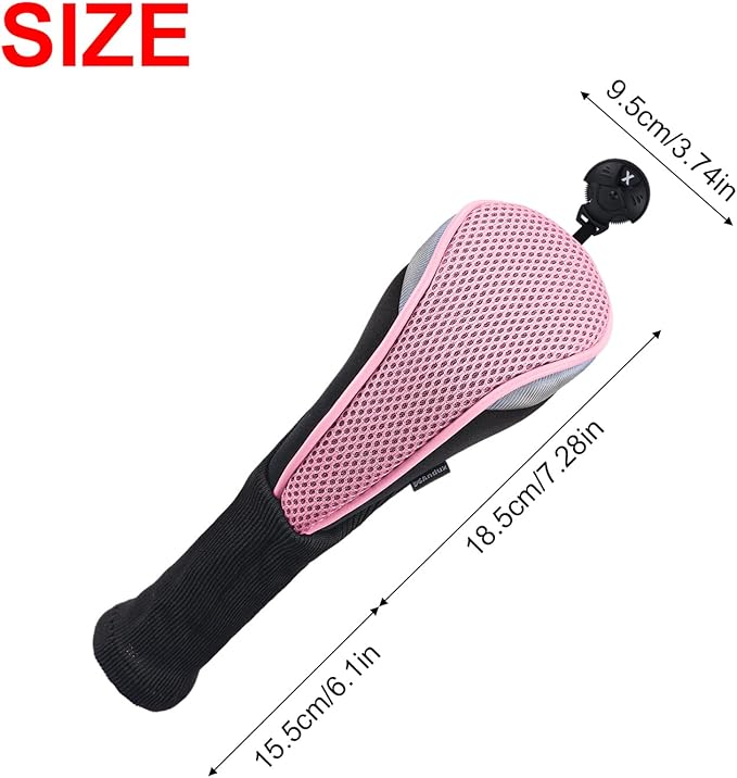 Andux 4pcs/Pack Long Neck Golf Hybrid Club Head Covers Dial No. Tag CTMT-02
