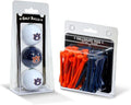 Team Golf NCAA Logo Imprinted Golf Balls (3 Count) & 2-3/4" Regulation Golf Tees (50 Count), Multi Colored