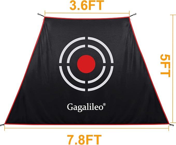 Gagalileo Golf Target Cloth: Protective Net Portable Easy Setup with S-Hooks & Ropes Indoor Outdoor Practice All Golfers Training Accuracy for Backyard Garage