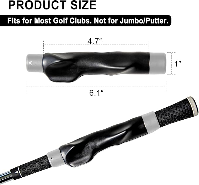 Golf Grip Trainer, Grip Trainer for Golf Clubs - Right Hand Golf Training Aid with Ergonomic Design, Corrects Golf Grip Posture and Improves Swing Accuracy