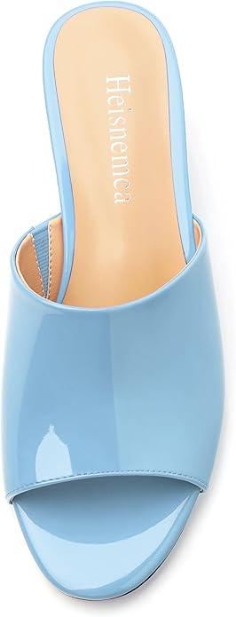 Wedge Sandals for Women Open Toe Wedge Heels Womens Matte High Heel Sandal Round Toe Heeled Wedge Sandals Slip on Casual shoes 2 inch