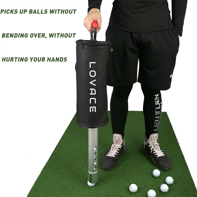 Golf Ball Retriever, Shag Bag for Golf Balls with Detachable Aluminum Alloy Tube
