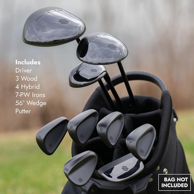 Stix Golf Club Set - Unisex - Black - 9 Set Clubs - Graphite Shafts - Premium Materials, Modern Design, Quality