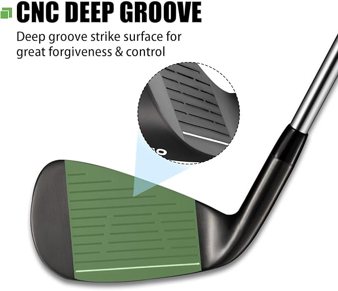 MAZEL WM-X1/2 Individual Men Golf Club Irons 1,2,3,4,5,6,7,8,9,Pitching Wedge,Approach Wedge,Sand Wedge with Graphite/Steel Shafts for Right Handed
