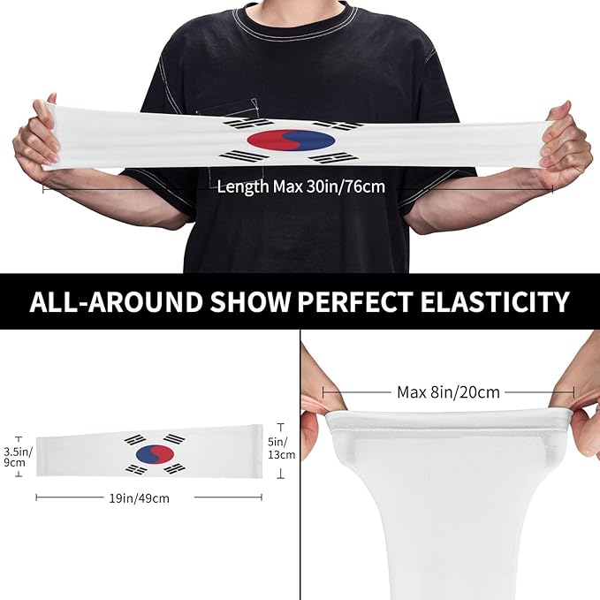 Cute Flag Arm Sleeves Cooling Sun Protection Sports Flag Sleeves for Men Women