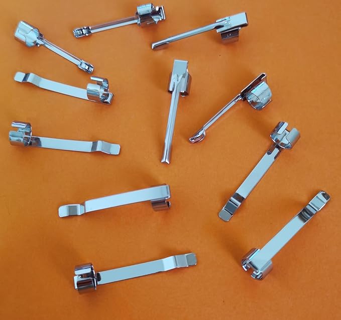 Adhere Pencil Clips, Silver Metal Clips Sliding Epoxy Pen Golf Pencil, Pocket,Shirt, Study Holder Portable Hanging 2 Style(20pcs)