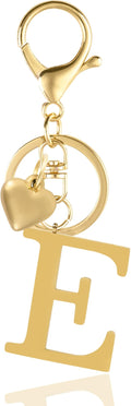 Metal Heart Alphabet Keychain for Women, Girls - Cute Initial Letter Accessories for Purse, Bag Charms and Backpack