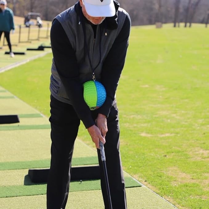 Pro Model - The Legitimate Patented Golf Swing Training Aid to Fix Hooks, Slices, Chicken Wings, and More - Designed for Superior Control, Comfort, and Durability - Lanyard for All Heights