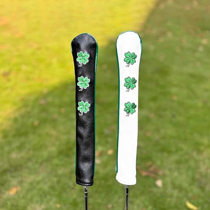 Golf Alignment Stick Cover Premium Leather Perfect Cover for Alignment Sticks Classic Blank Direction Rod Design Alignment Sticks Holder Golf Club Protector.