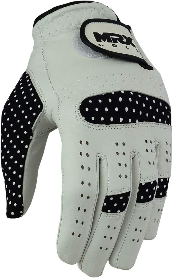 MRX Women Golf Glove Left Handed Golf Gloves Sweat Resistant Soft Cabretta Leather Regular Fit Women Golfer Glove
