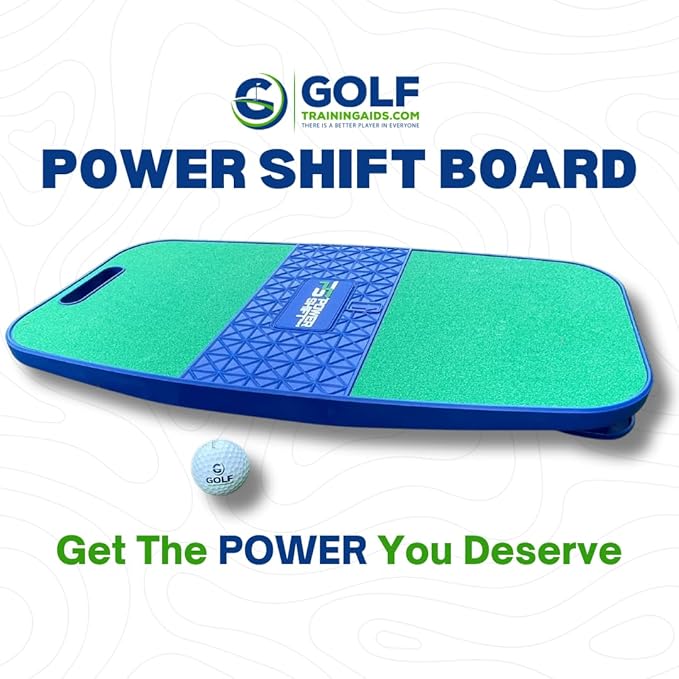 Power Shift Board Golf Training Aid - Innovative Golf Balance Board Designed To Teach Proper Weight Distribution In The Golf Swing, For More Power And Distance! Golf Swing Board With Noise Feedback!