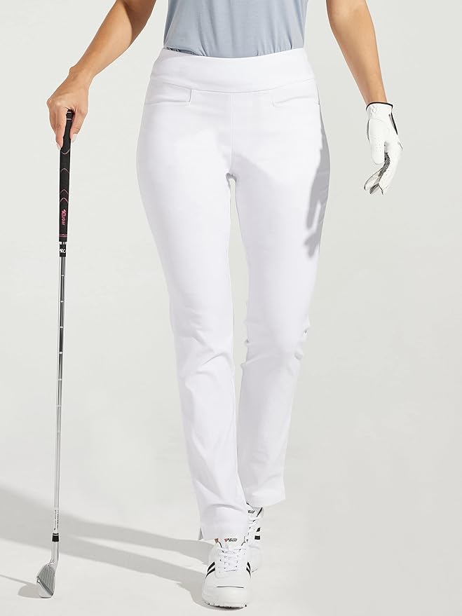 WILLIT Women's Golf Pants 3 Pockets Stretch Casual Pull on Pants Quick Dry Hiking Travel Pants