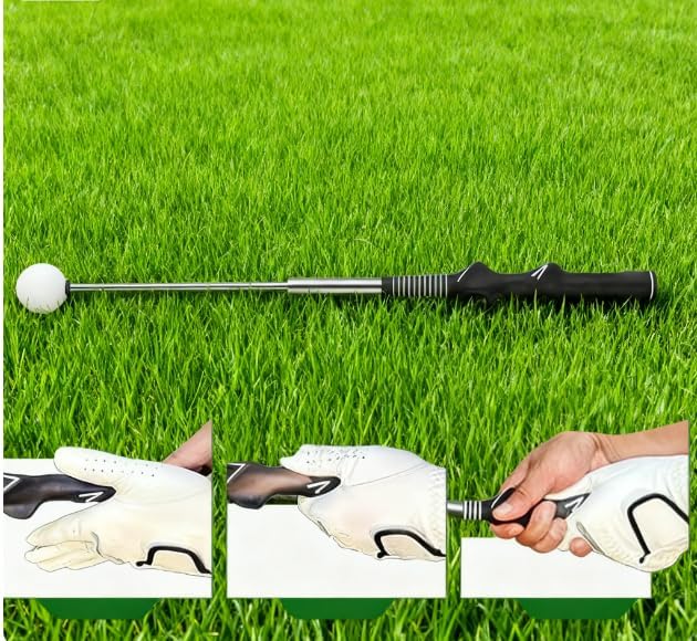 Golf Swing Training Aid - Retractable Golf Grip Trainer,Ergonomic Training Aid for Wrist & Swing Correction, Universal Trainer | for Home & Range Practice