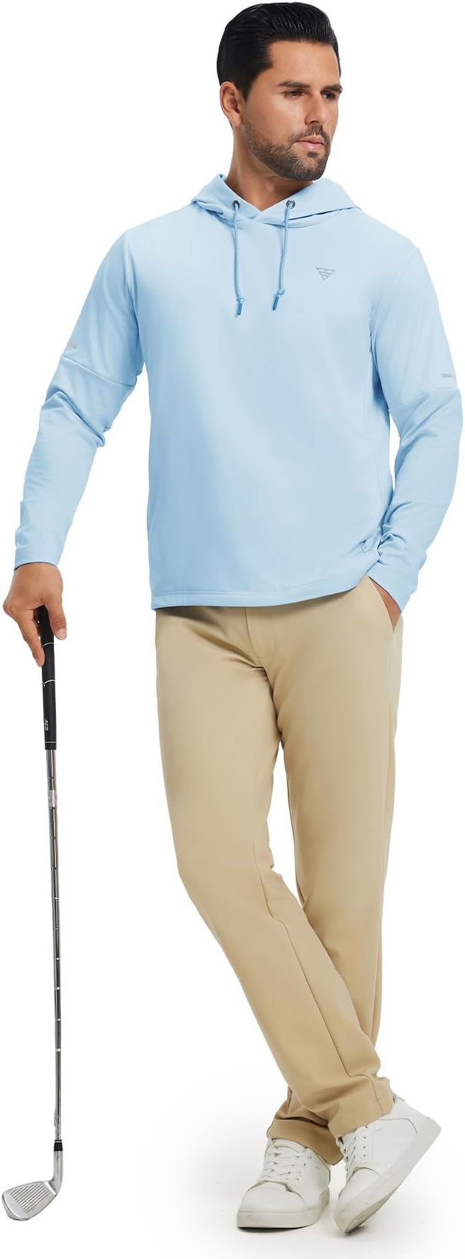 Hoodies for Men Golf Fleece Hooded Sweatshirts Dry Fit Athletic Lightweight Casual Midlayer Mens Hoodies Pullover