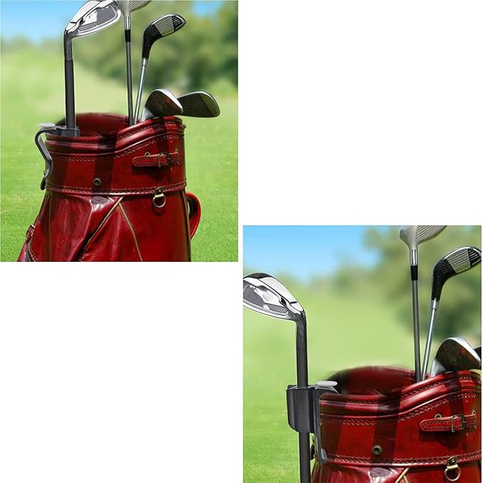 4 Pack Golf Club Bag Clips On Putter Clamp Holder Organizer Value Durable Plastic Black Putting Clip Golf Accessories for Men Women Golfer