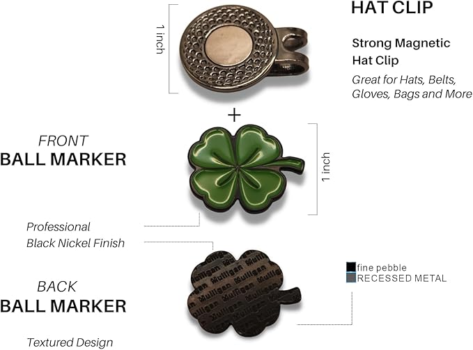 Funny Golf Ball Marker + Premium Magnetic Hat Clip | Unique Gift for Men & Women Golfers | Hilarious Golf Accessory for Any Golfer | NEW Designs!