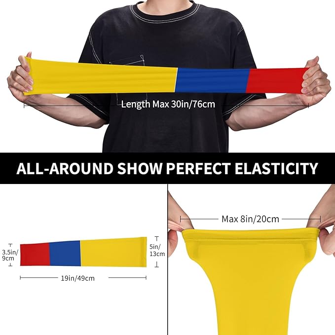 Cute Flag Arm Sleeves Cooling Sun Protection Sports Flag Sleeves for Men Women