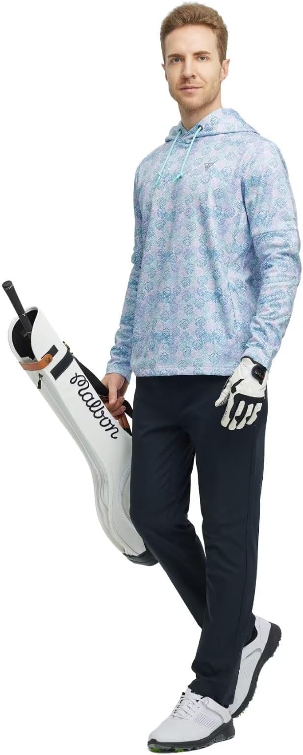 Hoodies for Men Golf Fleece Hooded Sweatshirts Dry Fit Athletic Lightweight Casual Midlayer Mens Hoodies Pullover