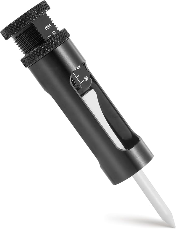 Adjustable Golf Tee Height Tool, Aluminum Golf Tee Height Setter with Precise Scale, Outdoor Golf Training Aid for Consistent Swings