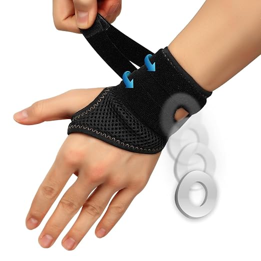 FITTOO Wrist Brace for TFCC Tears, Real Copper Infused TFCC Wrist Brace with Ring Pad for TFCC Tears, Ulnar Sided Wrist Pain, DRUJ Instability, Universal Size for Men & Women Left-M