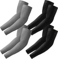 4 Pairs Arm Sleeves to Cover Arms for Men & Women,UV Sun Protection,Cooling Sports Compression,Tattoo Cover Up Sleeve