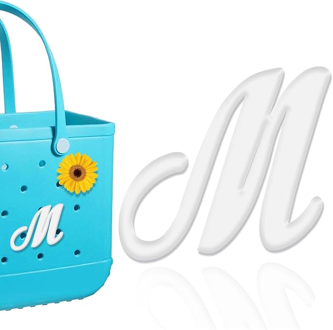 Mity rain Letter Charms for Bogg Bag，Alphabet Lettering Accessories Charms Compatible with Bogg Bag Original All Models, Insert Decorative Letter for Handbag Beach Tote Bag M
