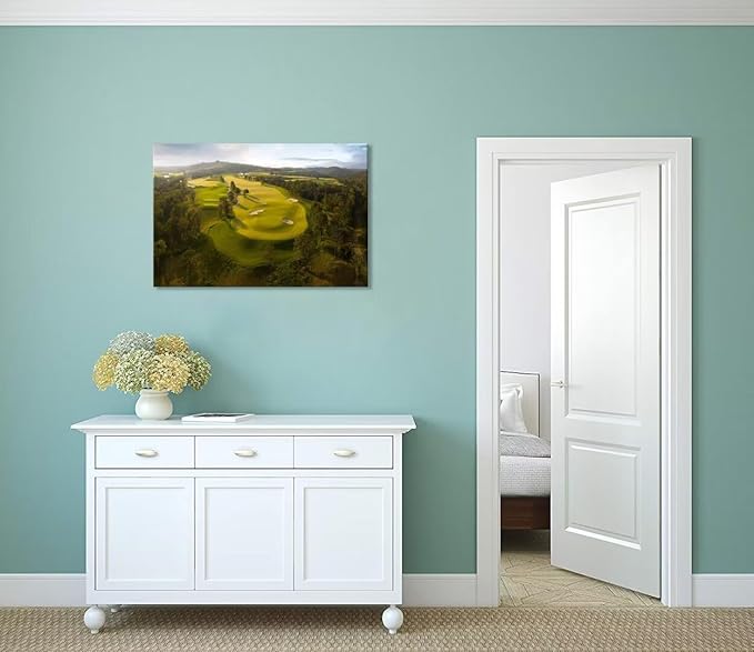 Payne's Valley Golf Course Wall Art for Living Room Bedroom Bathroom Home Decorations Payne's Valley Golf Club Picture Poster Canvas Prints Modern Artwork Framed Ready to Hang(12''H x 16''W)