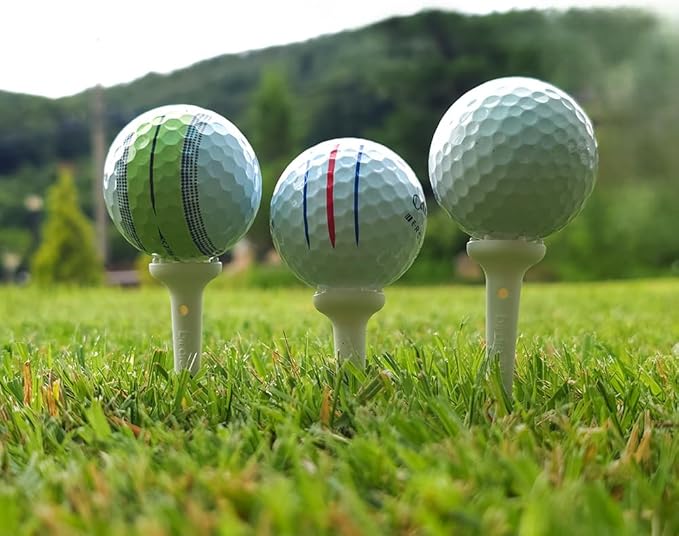 Big Easy White Golf Tee Set – 3.25" Tees with Height Adjust, 6-Prong Low-Friction Head, Silicone Stopper – (12pcs Golf Tees and 12pcs Stopper / 1pack)