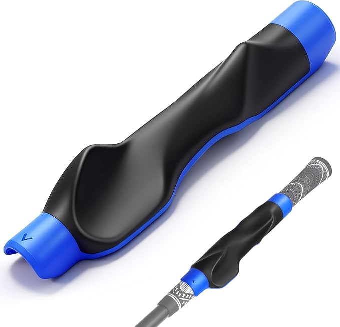 Golf Grip Trainer – Right-Hand Swing Trainer & Practice Grip Corrector for Proper Hand Position, Muscle Memory & Consistent Swings – Non-Slip, Easy Install, Fits Most Clubs – Great Golf Gift for Men & Dads
