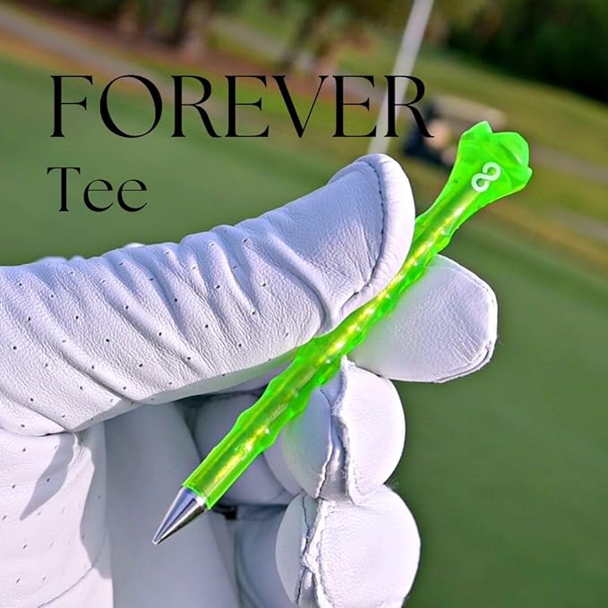 AIRGLO Forever Tee Premium Metal Unbreakable Golf Tees (2 Pack), Extended Metal Tip, Golf Club Groove Cleaner, Golf Divot Tool, Durable Transparent Plastic Golf Tees