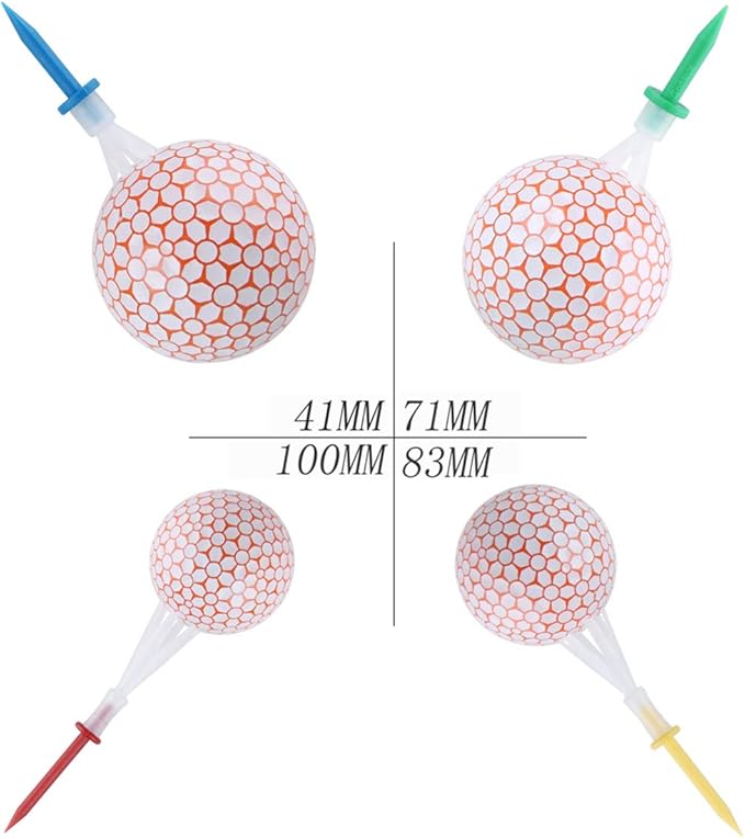 ABOOFAN 16pcs Golf Tees Portable Useful Practical 4 More Yards Plastic Golf Tees 4 More Yards for Outside Home