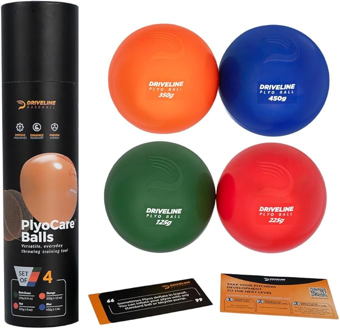 Driveline Baseball PlyoCare Balls - Weighted Pitching Training Balls + Free 16-Week Program
